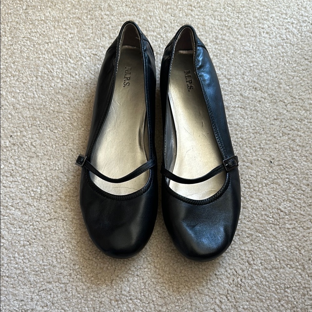 MPS Black Leather Ballet Flats